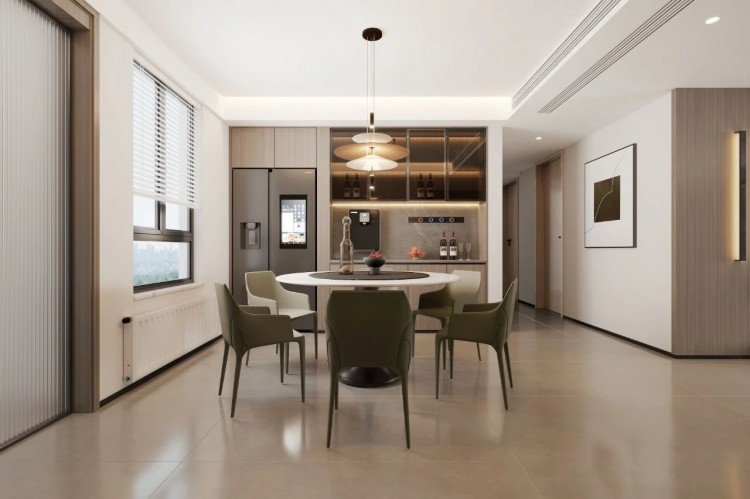 現代簡約三居室餐廳1裝修效果圖