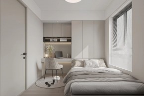 現代簡約三居室臥室裝修效果圖