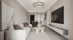 現代簡約兩居室客廳2裝修效果圖