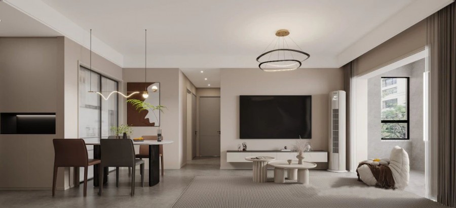 現代簡約兩居室客廳裝修效果圖