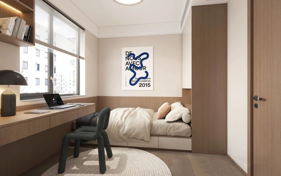 現代簡約三居室兒童房裝修效果圖