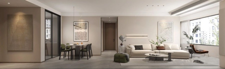 現代簡約三居室客廳裝修效果圖