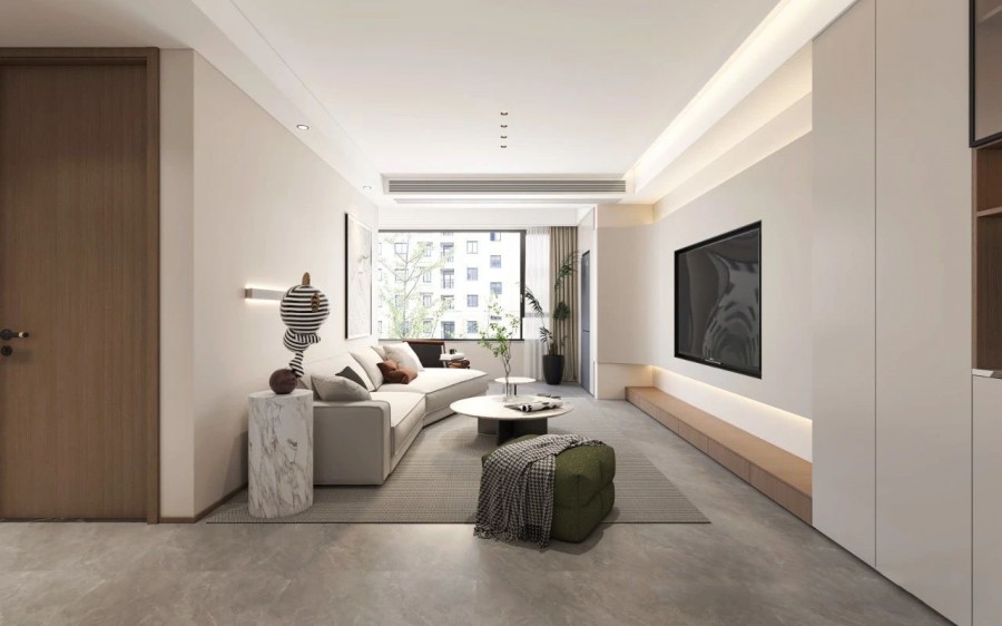 現代簡約三居室1客廳裝修效果圖