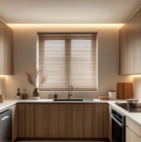 現代中古風廚房三居室裝修效果圖