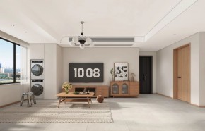 現代原木風三居室客廳1裝修效果圖