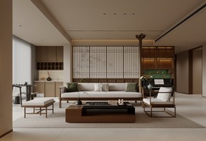 宋氏美學三居室客廳裝修效果圖