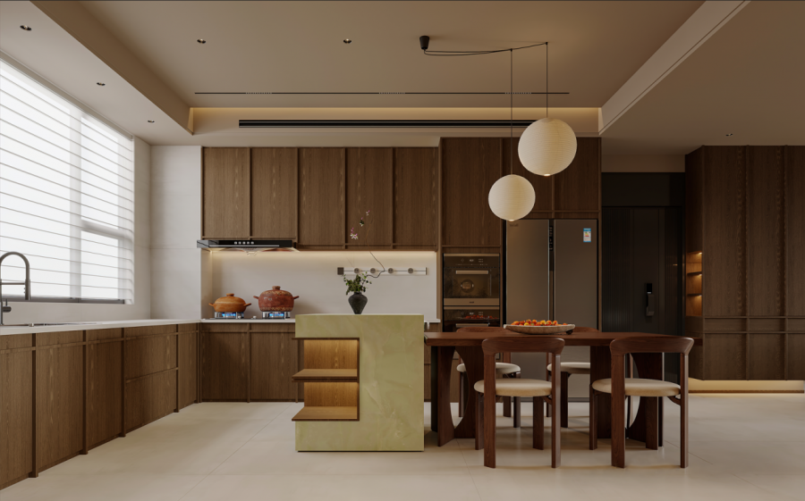 宋氏美學三居室廚房裝修效果圖