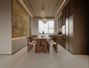 宋氏美學三居室餐廳裝修效果圖