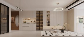 現(xiàn)代簡約兩居室客廳1裝修效果圖