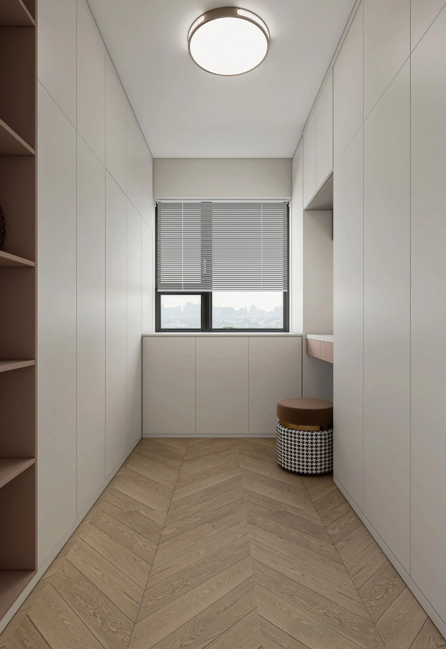 現代簡約三居室衣帽間裝修效果圖