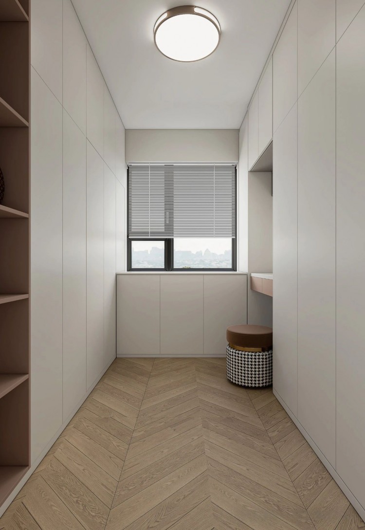 現代簡約三居室衣帽間裝修效果圖