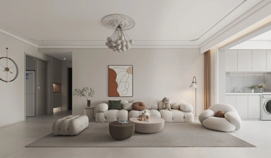 現代簡約三居室裝修效果圖