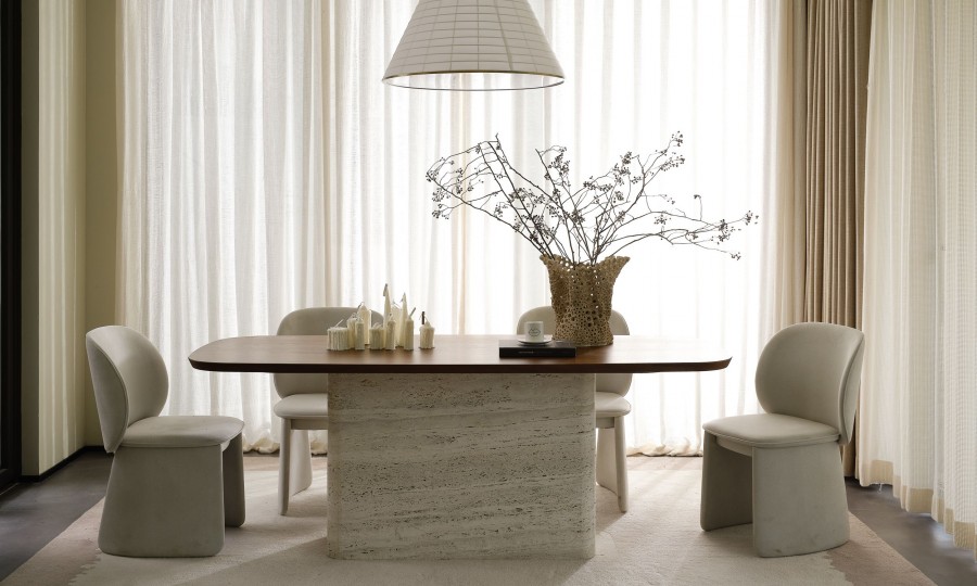 中古風三居室餐廳裝修效果圖