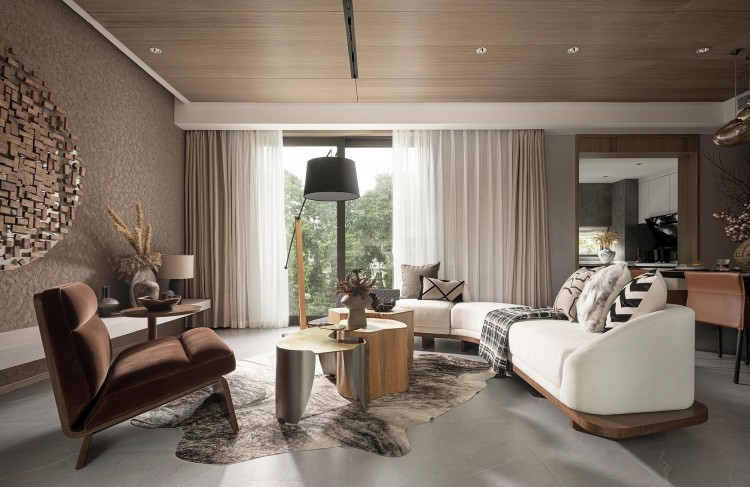 中式風格三居室裝修效果圖