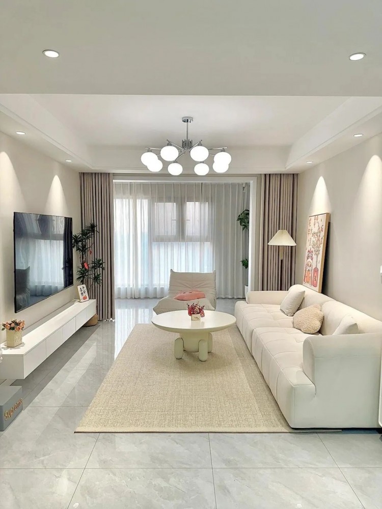 現代簡約兩居室客廳裝修效果圖