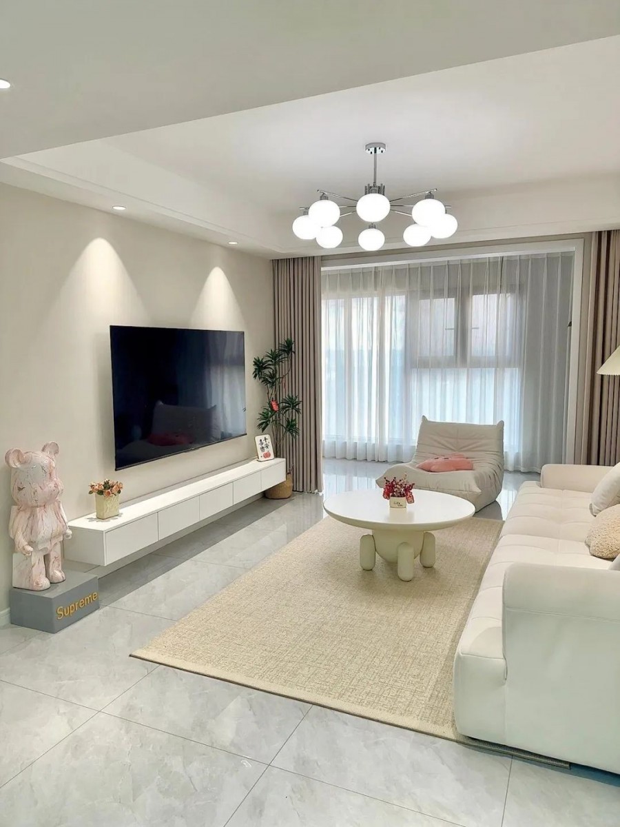 現代簡約兩居室客廳裝修效果圖