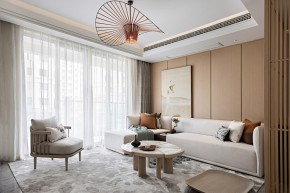 北歐原木風三居室客廳裝修效果圖