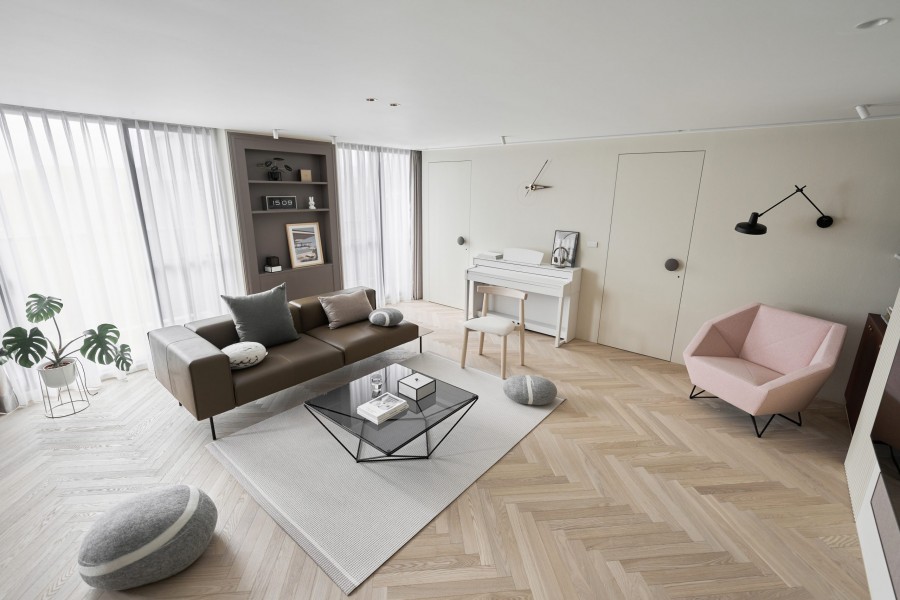 北歐風兩居室客廳裝修效果圖