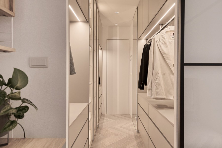 北歐風兩居室衣帽間裝修效果圖