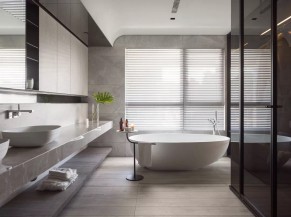 現代簡約大平層三居室衛生間裝修效果圖