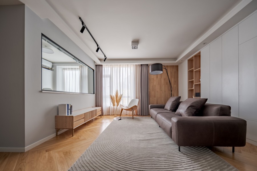 極簡(jiǎn)日式三居室客廳裝修效果圖