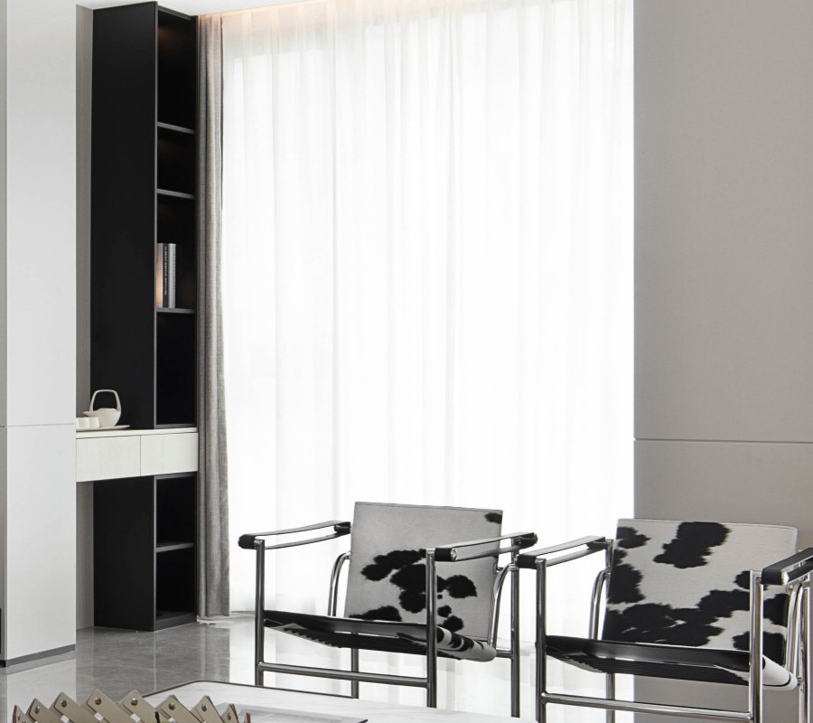 現代簡約復式客廳裝修效果圖