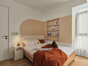 原木風(fēng)復(fù)試兒童房裝修效果圖