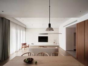 現代原木風兩居室客廳裝修效果圖