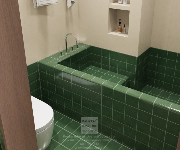 蘇州灣景苑中古風(fēng)三居室衛(wèi)生間裝修效果圖