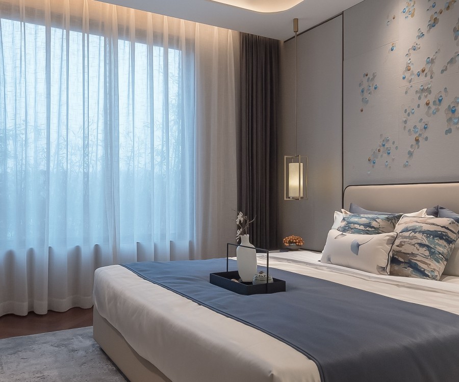 新中式別墅臥室裝修效果圖