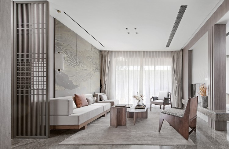 中式大平層裝修效果圖