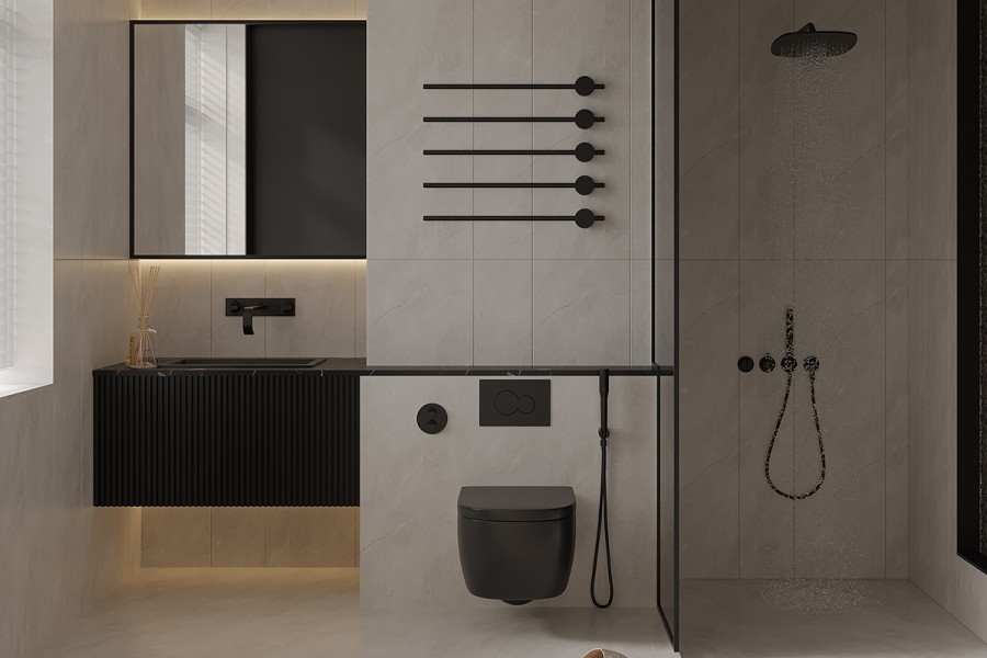 現代簡約大平層衛生間裝修效果圖