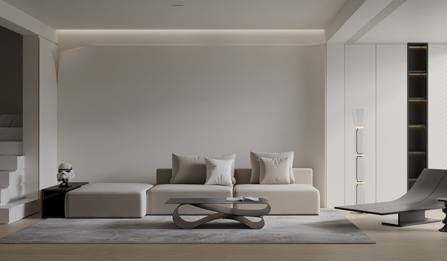 現代簡約大平層裝修效果圖