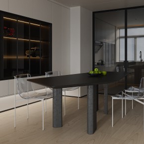 現代簡約大平層餐廳裝修效果圖