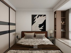 鳳凰胥岸現代簡約三居室臥室裝修效果圖