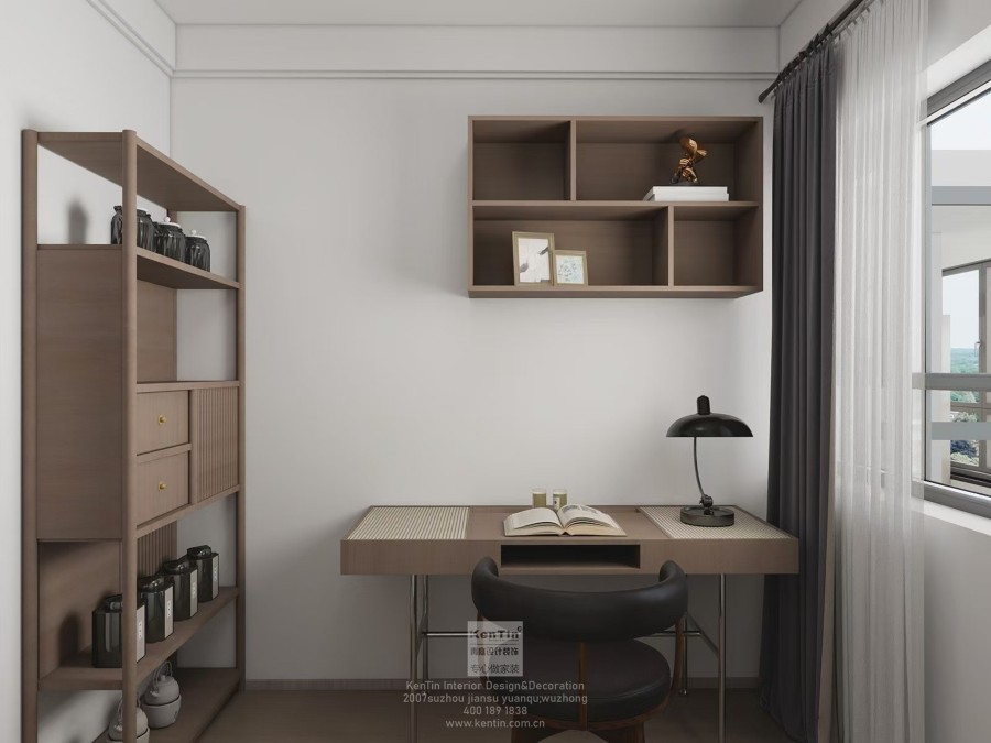 鳳凰胥岸現代簡約三居室書房裝修效果圖