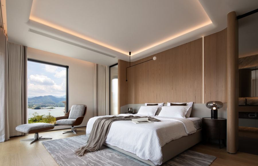 原木風別墅臥室裝修效果圖