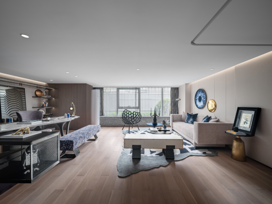 現代簡約三居室客廳裝修效果圖