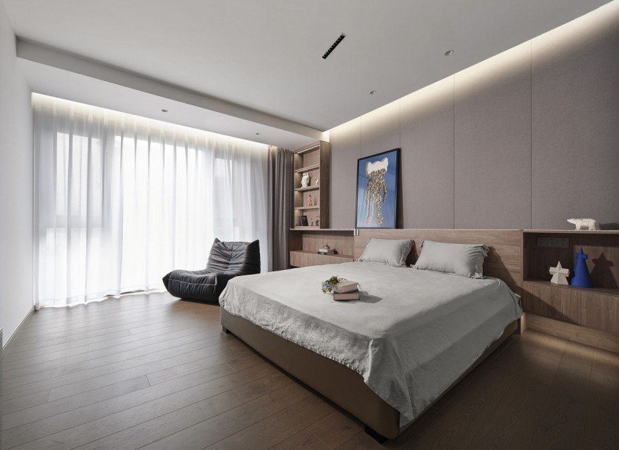 現代簡約別墅臥室裝修效果圖