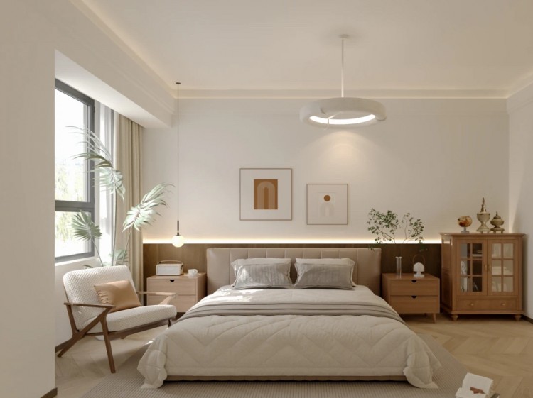 現(xiàn)代簡(jiǎn)約三居室臥室裝修效果圖