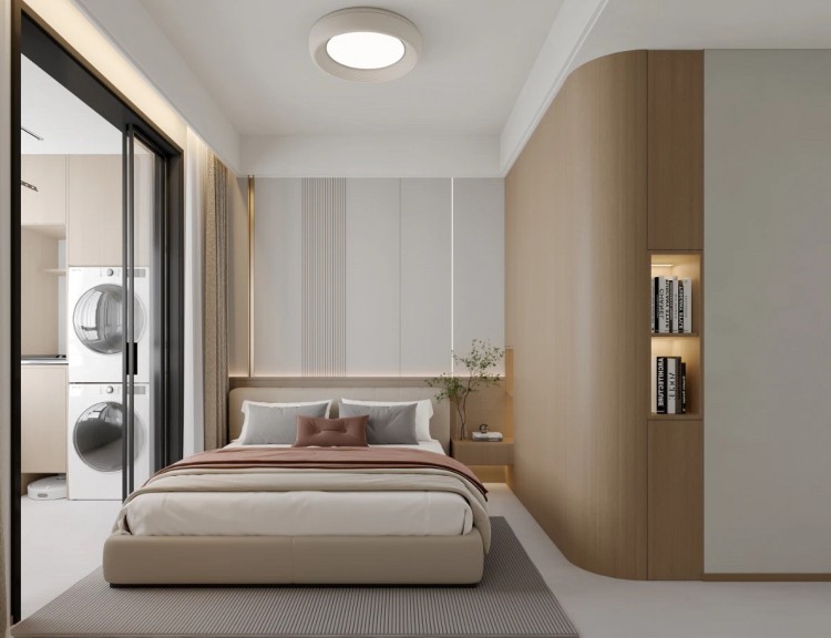 現代簡約三居室臥室裝修效果圖