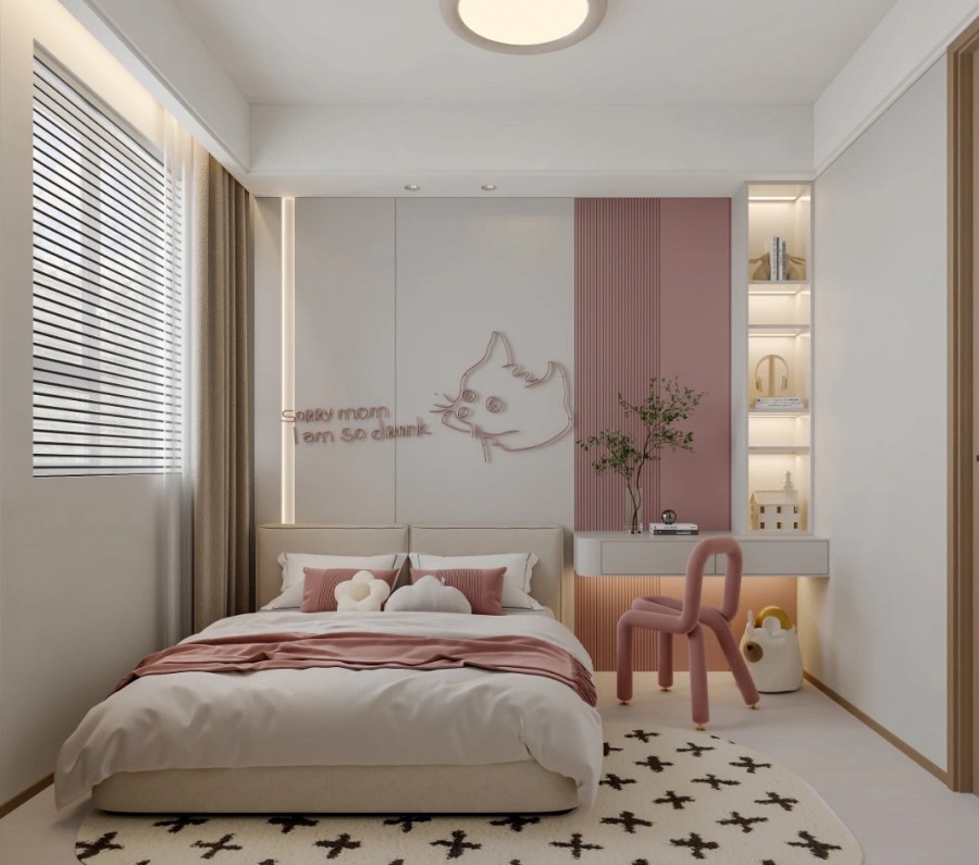 現代簡約三居室兒童房裝修效果圖