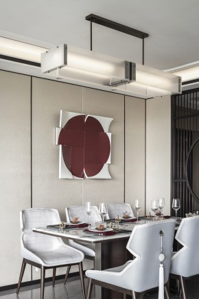 新中式三居室餐廳裝修效果圖