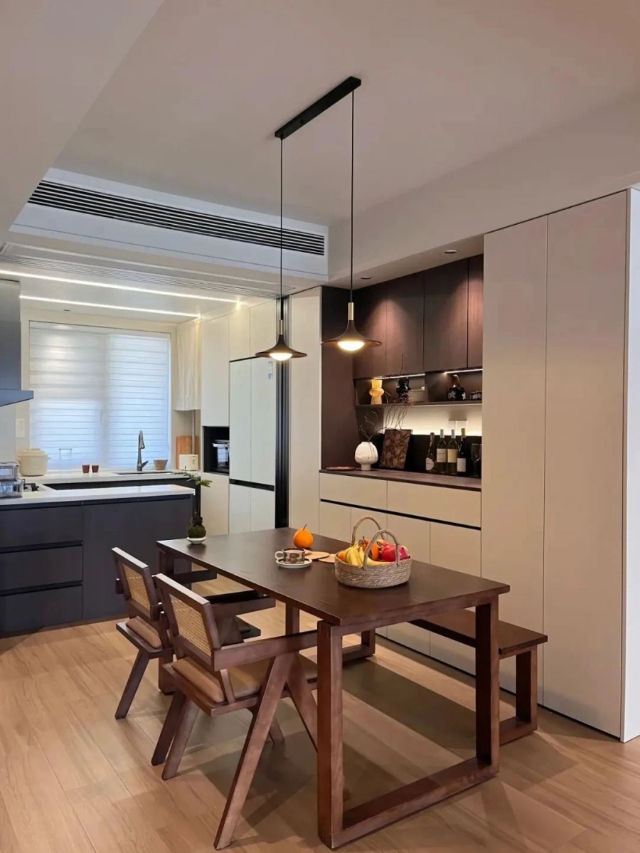 中古風兩居室餐廳裝修效果圖