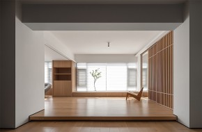 原木風三居室裝客廳修效果圖