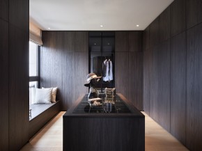 新中式別墅衣帽間裝修效果圖