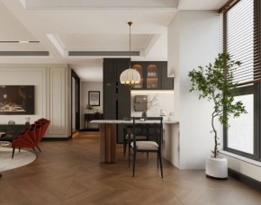 現代法式三居室餐廳裝修效果圖