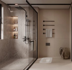 意式輕奢三居室衛生間裝修效果