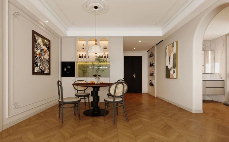 法式風(fēng)格三居室餐廳裝修效果圖