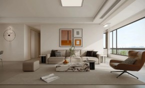 現代簡約三居室客廳裝修效果圖